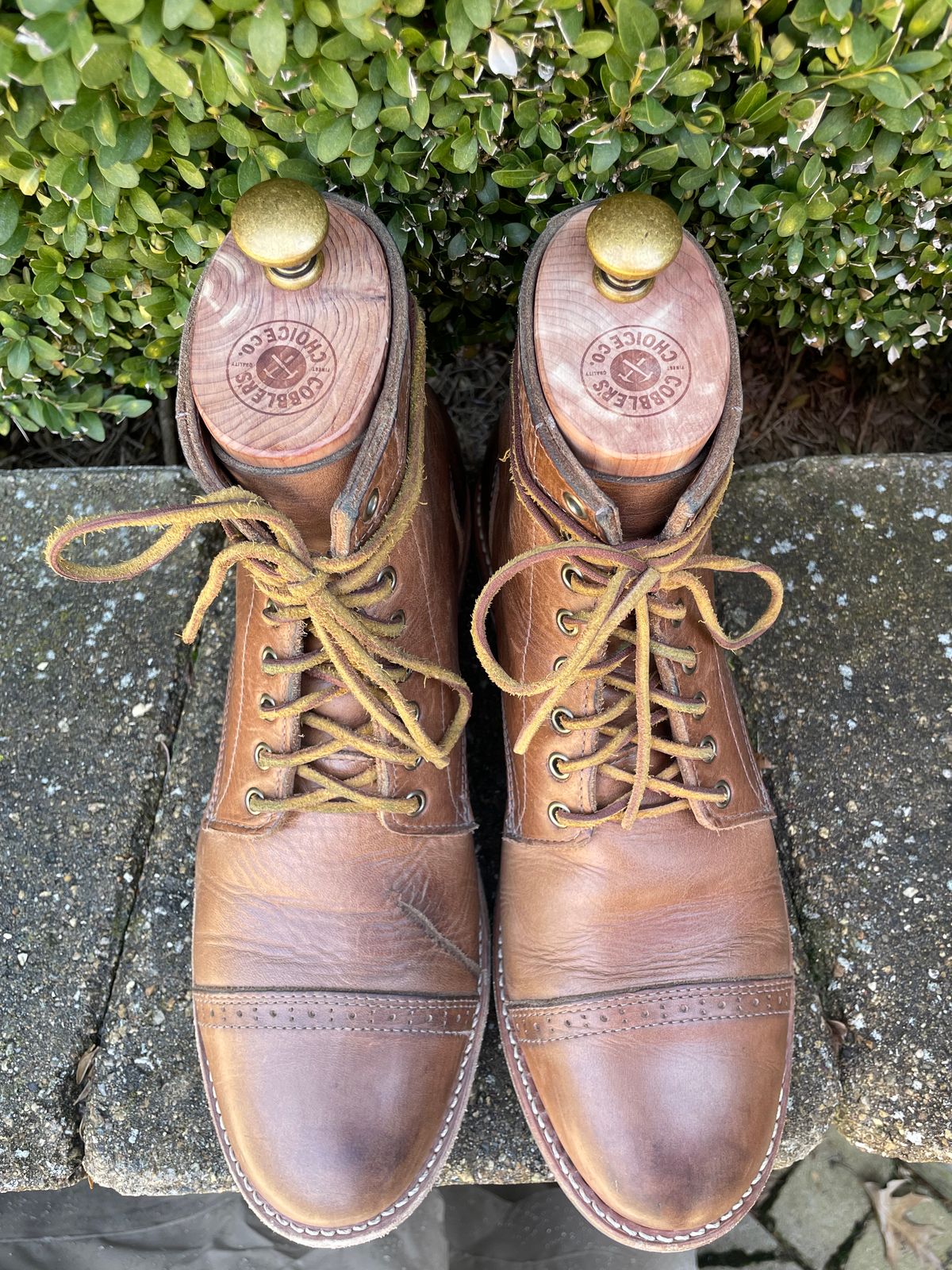 Photo by sirwolf on March 5, 2023 of the Oak Street Bootmakers Trench Boot in Horween Natural Chromexcel.