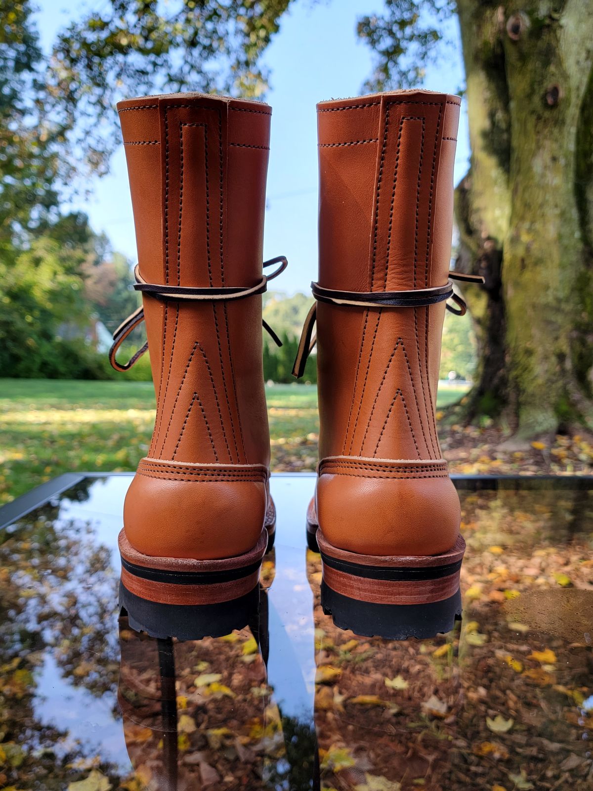 Photo by Kugelblitz1776 on October 1, 2023 of the Nicks DomePro in Wickett & Craig Tan English Bridle.