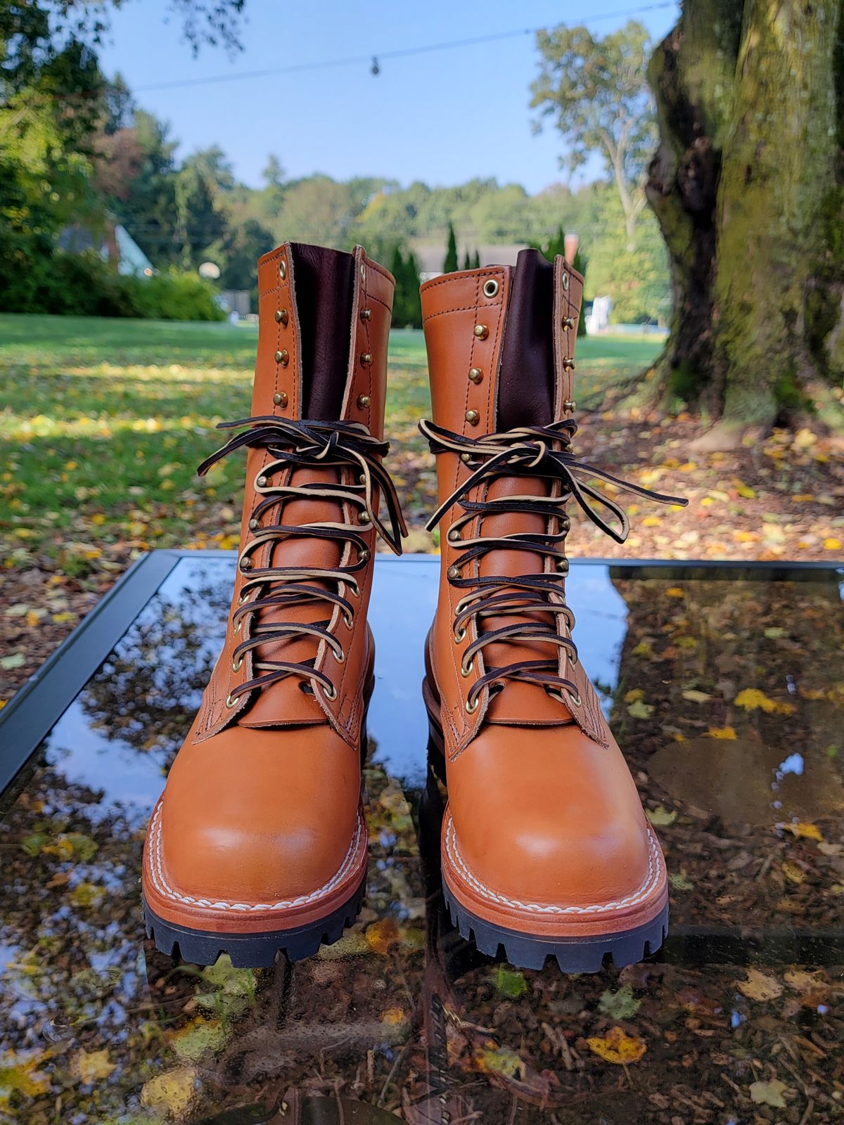 Photo by Kugelblitz1776 on October 1, 2023 of the Nicks DomePro in Wickett & Craig Tan English Bridle.