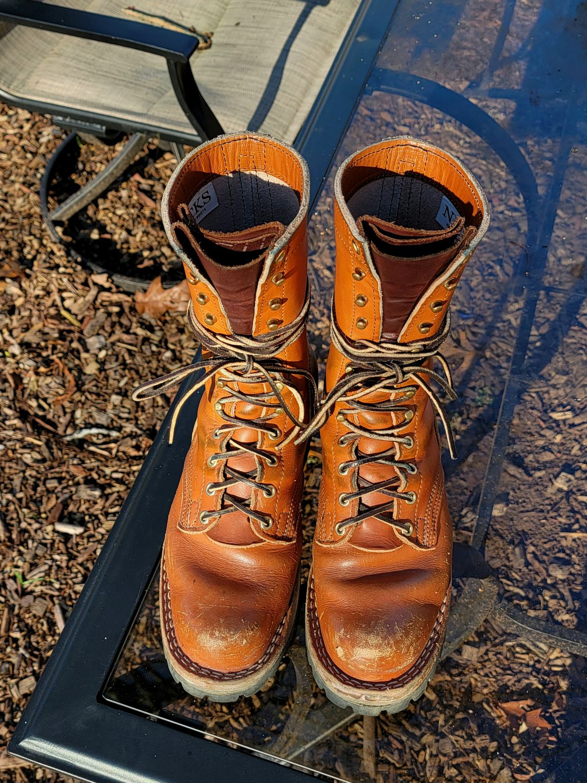 Photo by Kugelblitz1776 on January 2, 2024 of the Nicks DomePro in Wickett & Craig Tan English Bridle.