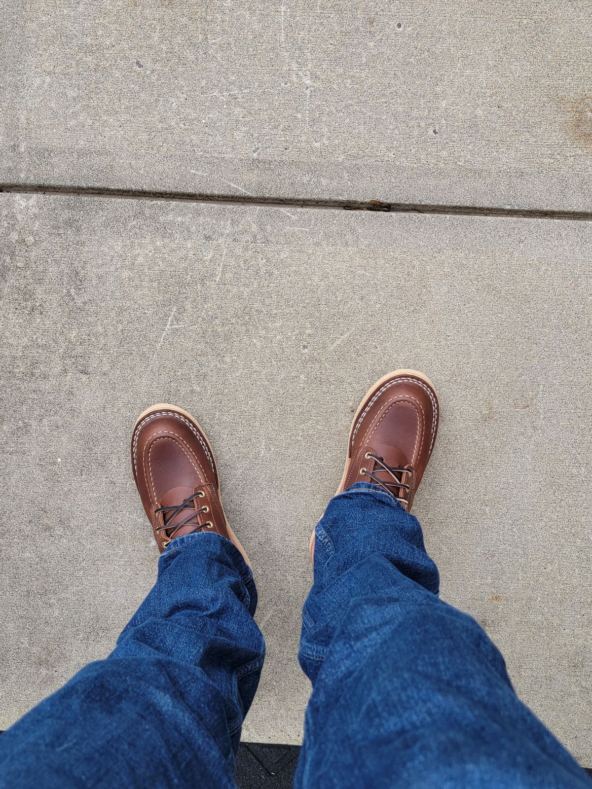 Photo by Kugelblitz1776 on October 1, 2023 of the Nicks Moc Toe in Seidel 1964 Brown.