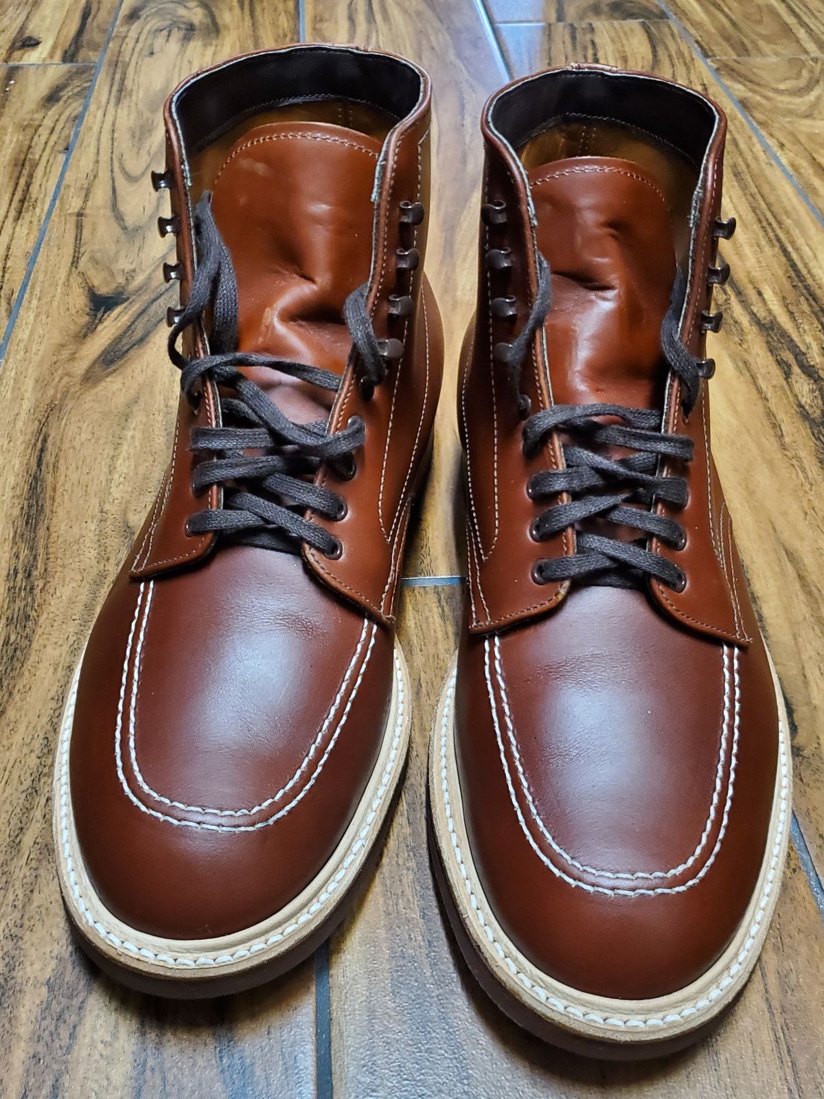 Photo by grim_f on January 22, 2020 of the Alden Indy Boot in Burnished Tan Calfskin.