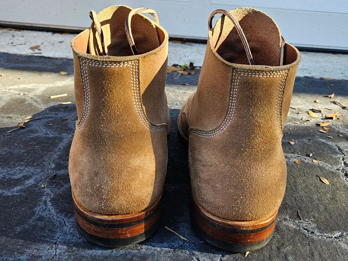 Photo by grim_f on January 1, 2024 of the Viberg Boondocker in Horween Marine Field Roughout.
