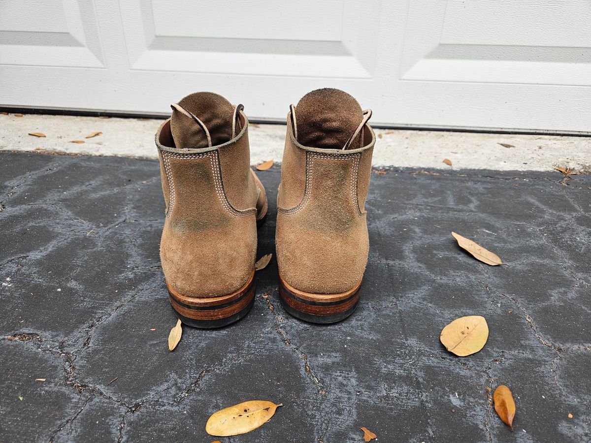 Photo by grim_f on February 4, 2024 of the Viberg Boondocker in Horween Marine Field Roughout.