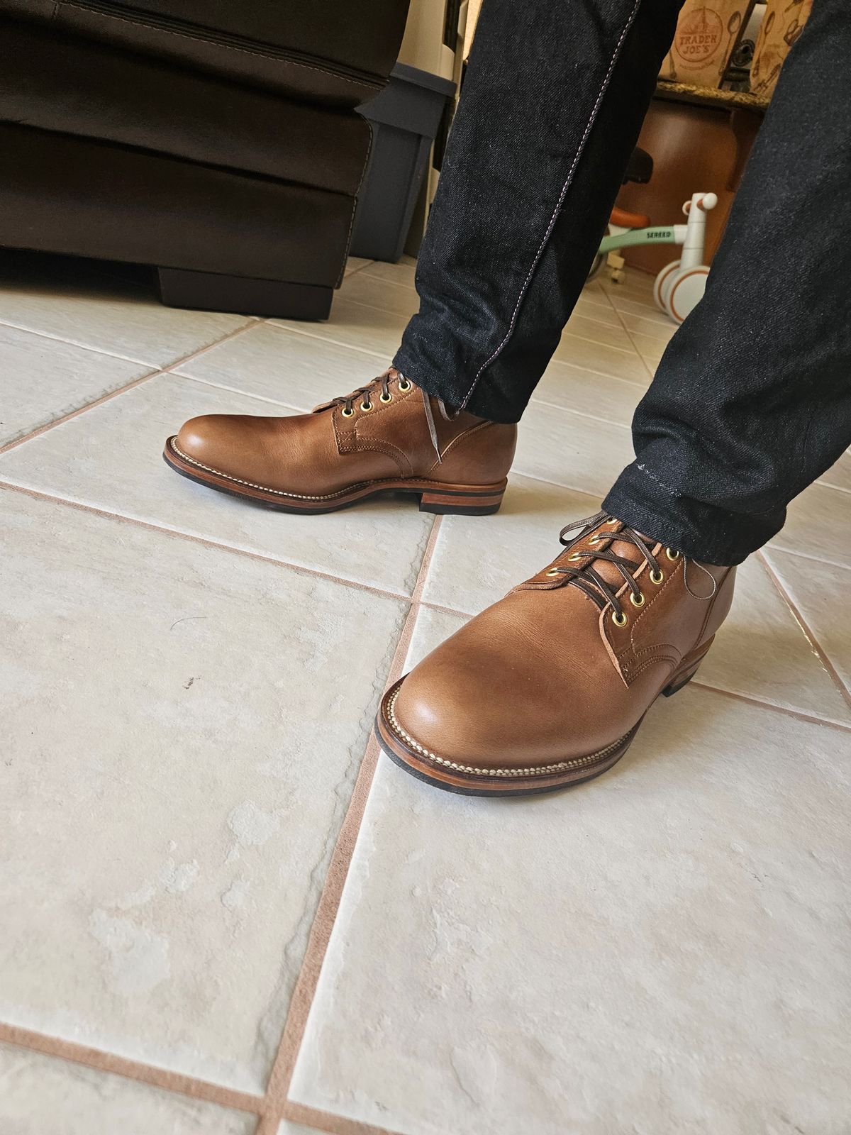 Photo by grim_f on April 8, 2024 of the Viberg Service Boot in Horween Natural Chromexcel.