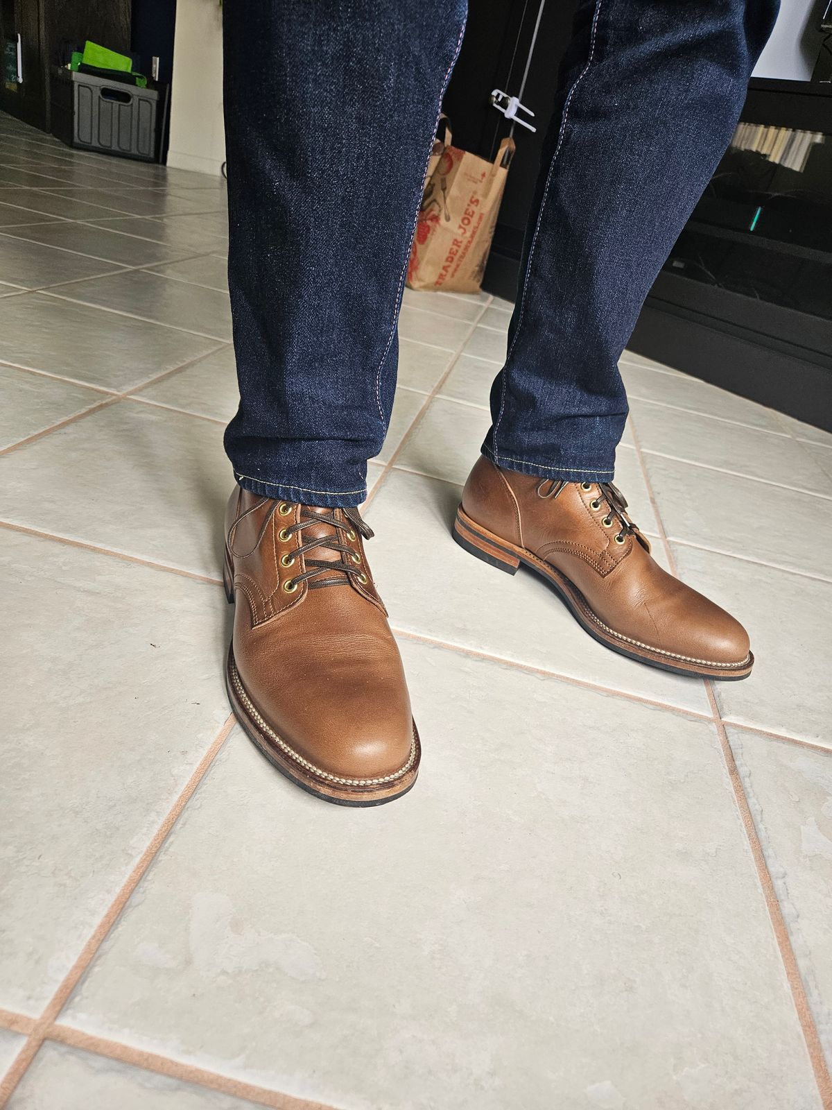 Photo by grim_f on June 5, 2024 of the Viberg Service Boot in Horween Natural Chromexcel.