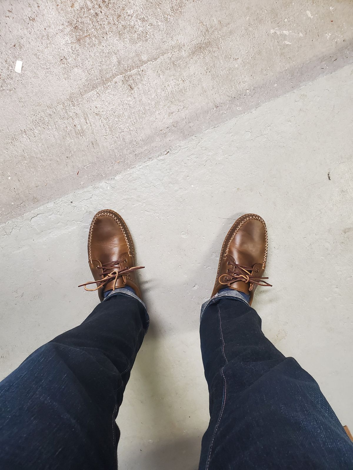 Photo by grim_f on September 12, 2023 of the Quoddy Blucher in Horween Olive Chromexcel.