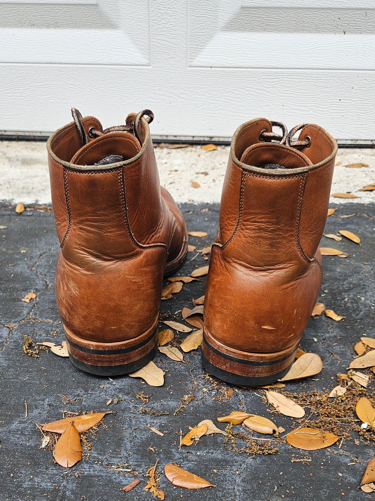Photo by grim_f on March 2, 2024 of the Viberg Service Boot in Horween Toasted Coconut Dublin.