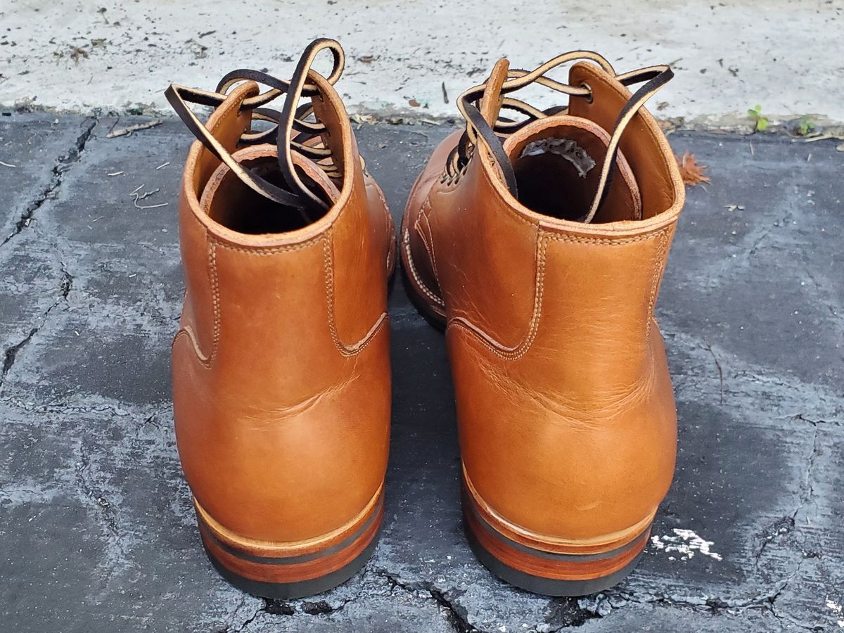 Photo by grim_f on October 1, 2023 of the Viberg Service Boot in Horween Toasted Coconut Dublin.