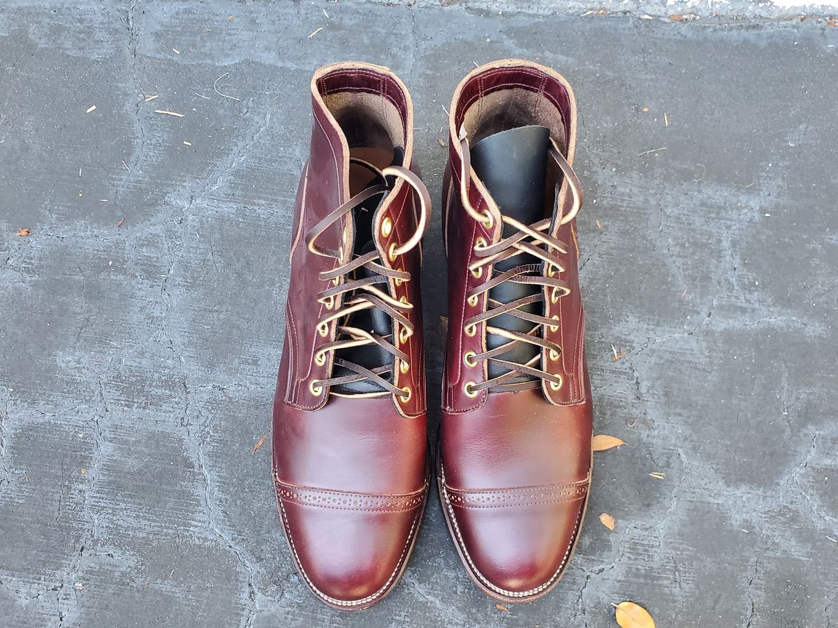 Photo by grim_f on November 2, 2022 of the Viberg Service Boot BCT in Horween Color 8 Chromexcel.