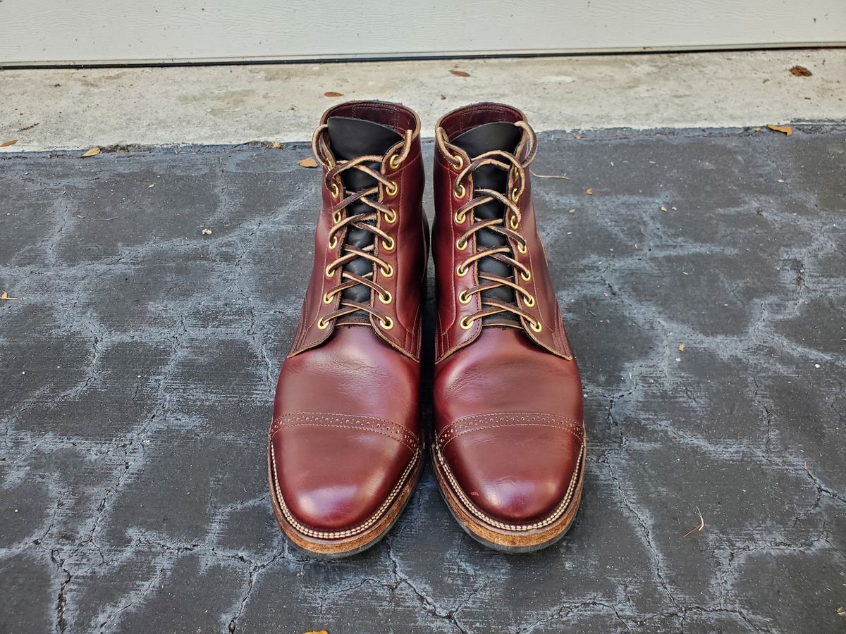 Photo by grim_f on January 4, 2023 of the Viberg Service Boot BCT in Horween Color 8 Chromexcel.