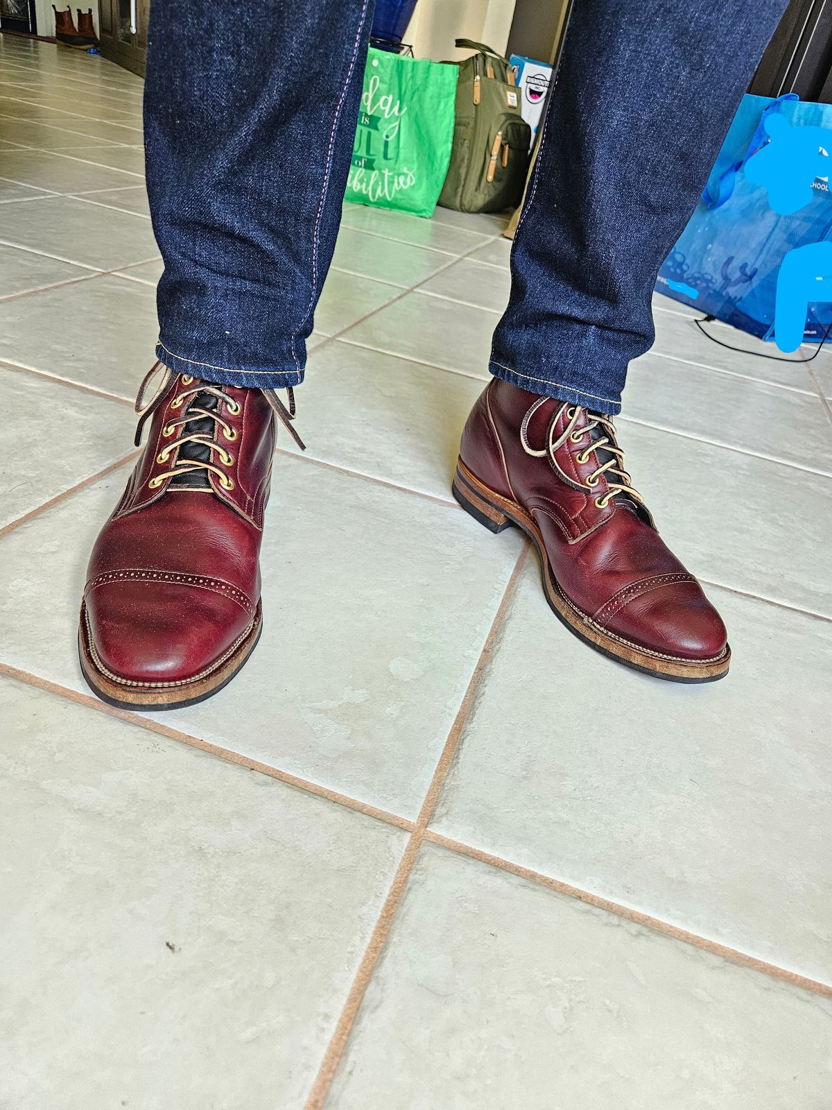 Photo by grim_f on June 20, 2024 of the Viberg Service Boot BCT in Horween Color 8 Chromexcel.