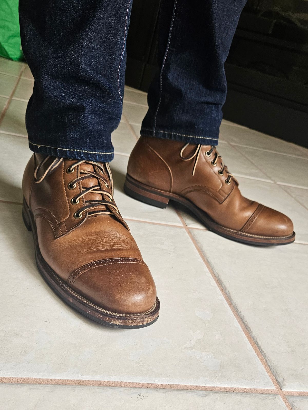 Photo by grim_f on June 7, 2024 of the Viberg Service Boot BCT in Horween Natural Chromexcel.