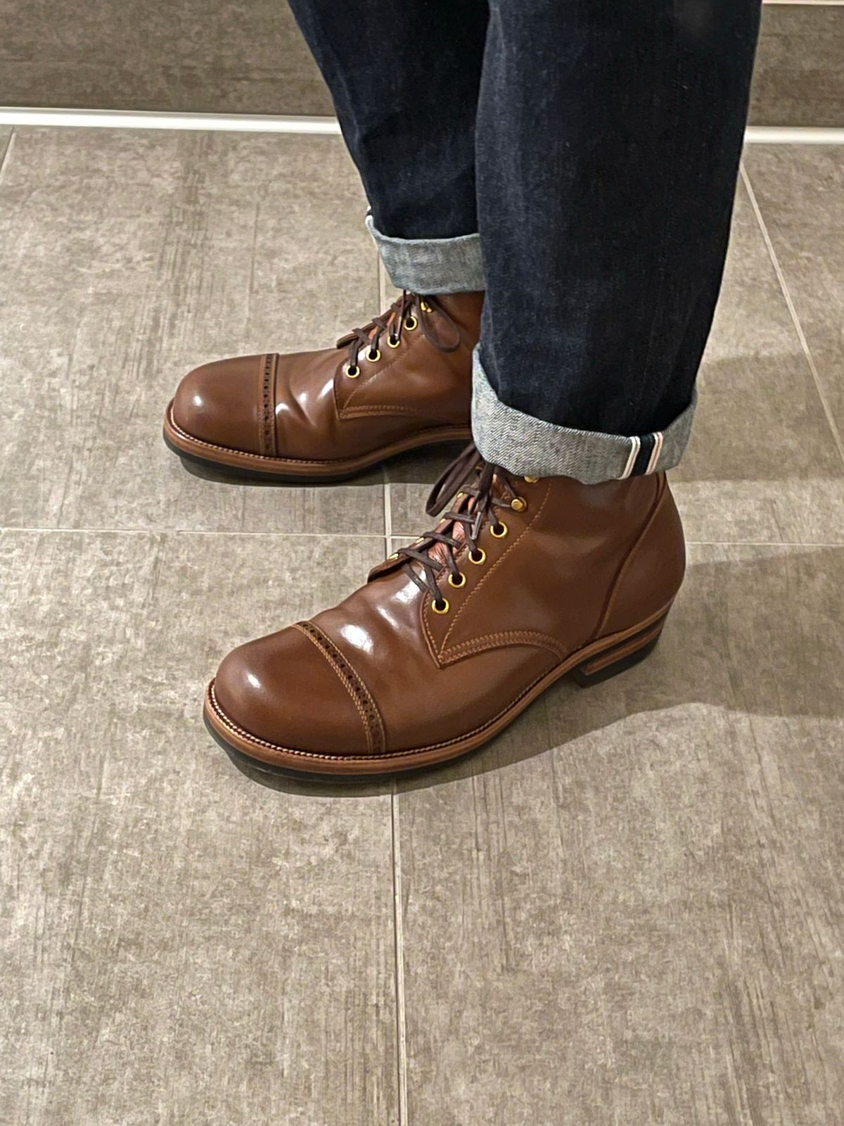 Photo by Cheng_Iron_Boots on November 5, 2022 of the Iron Boots 5515 in Maryam Brown Shell Cordovan.
