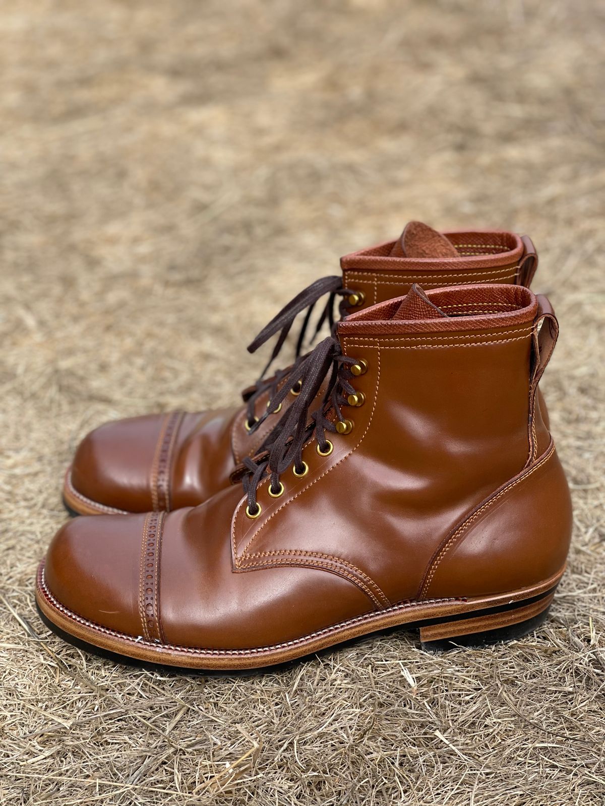 Photo by Cheng_Iron_Boots on November 5, 2022 of the Iron Boots 5515 in Maryam Brown Shell Cordovan.