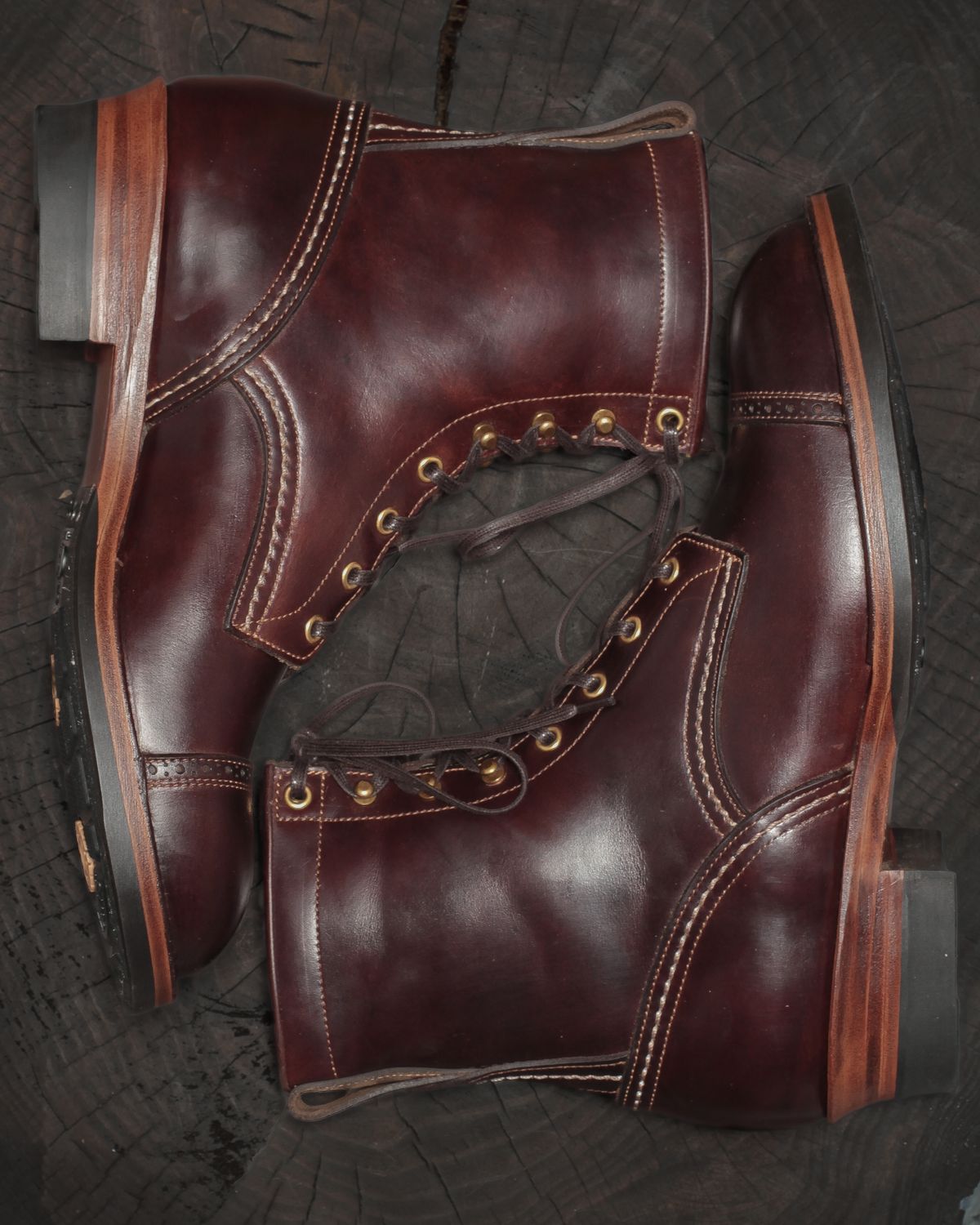 Photo by Cheng_Iron_Boots on November 5, 2024 of the Iron Boots Iron Dragon in Seidel Brown Double Shot.