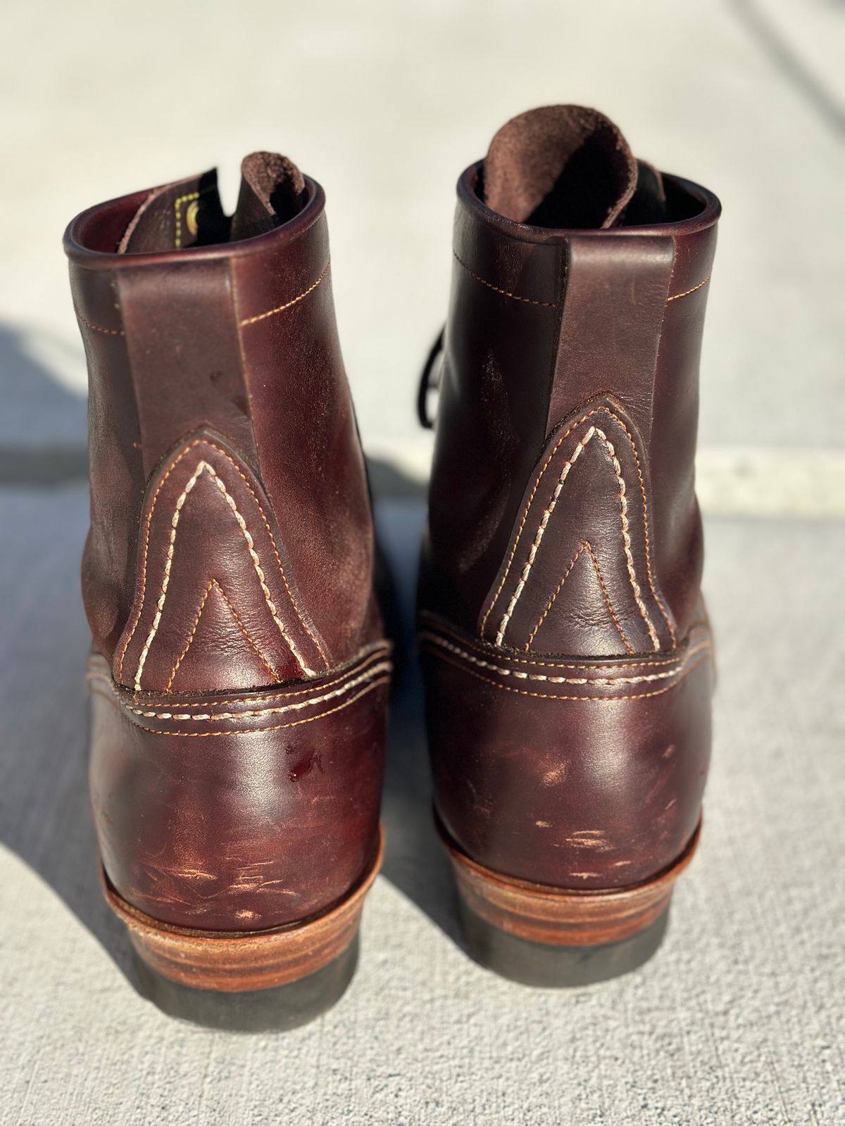 Photo by Cheng_Iron_Boots on December 4, 2024 of the Iron Boots Iron Dragon in Seidel Brown Double Shot.