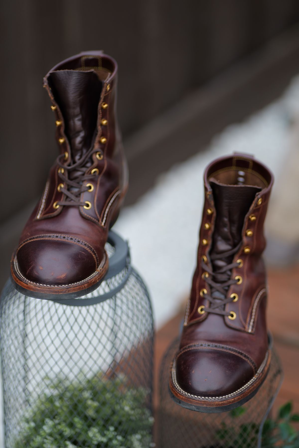 Photo by Cheng_Iron_Boots on February 1, 2025 of the Iron Boots Iron Dragon in Seidel Brown Double Shot.