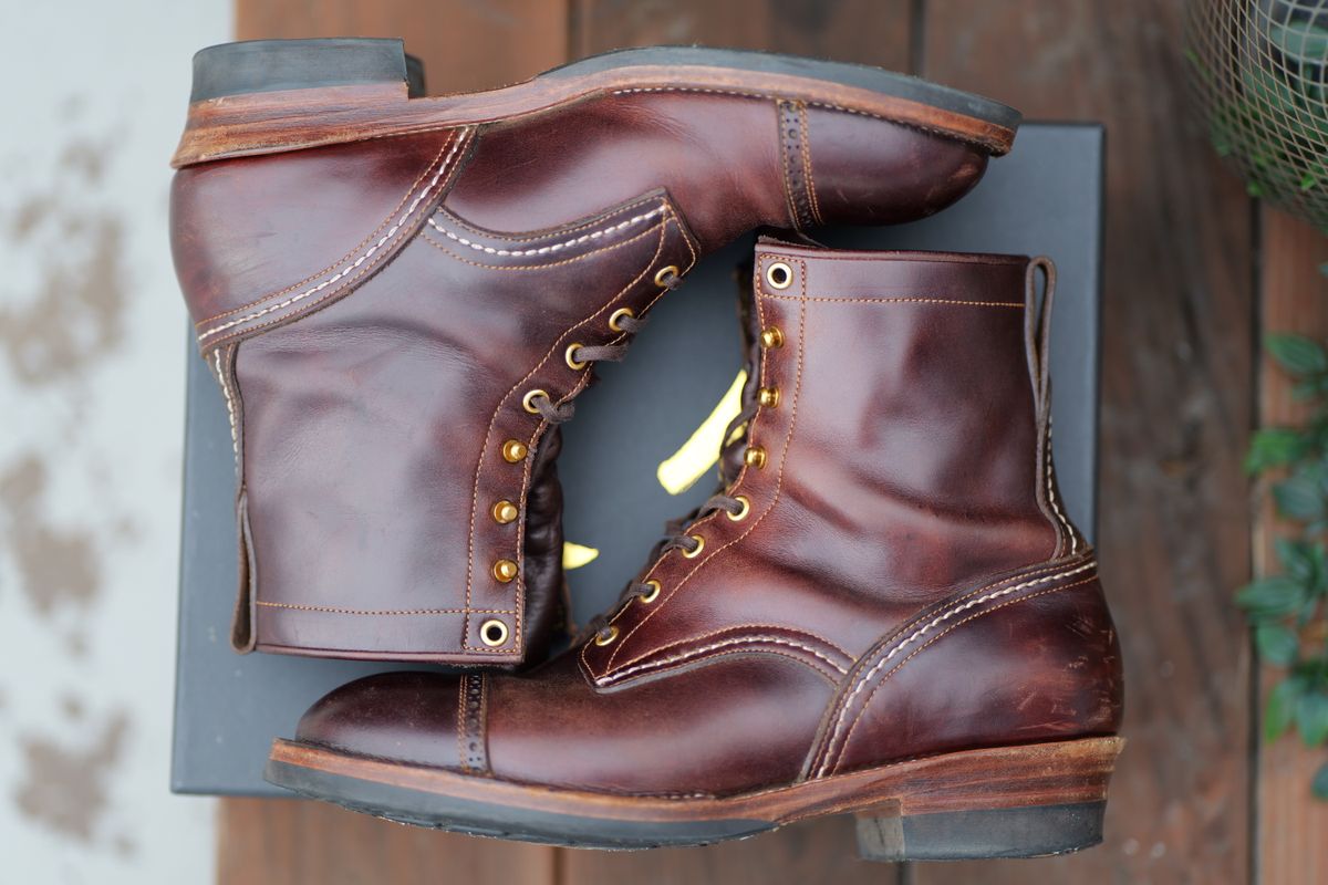 Photo by Cheng_Iron_Boots on February 1, 2025 of the Iron Boots Iron Dragon in Seidel Brown Double Shot.