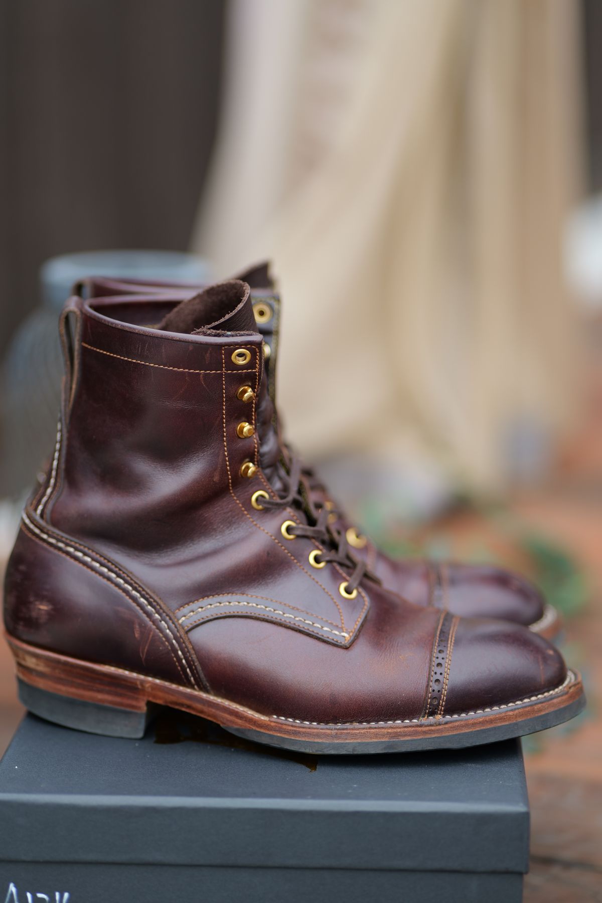 Photo by Cheng_Iron_Boots on February 1, 2025 of the Iron Boots Iron Dragon in Seidel Brown Double Shot.