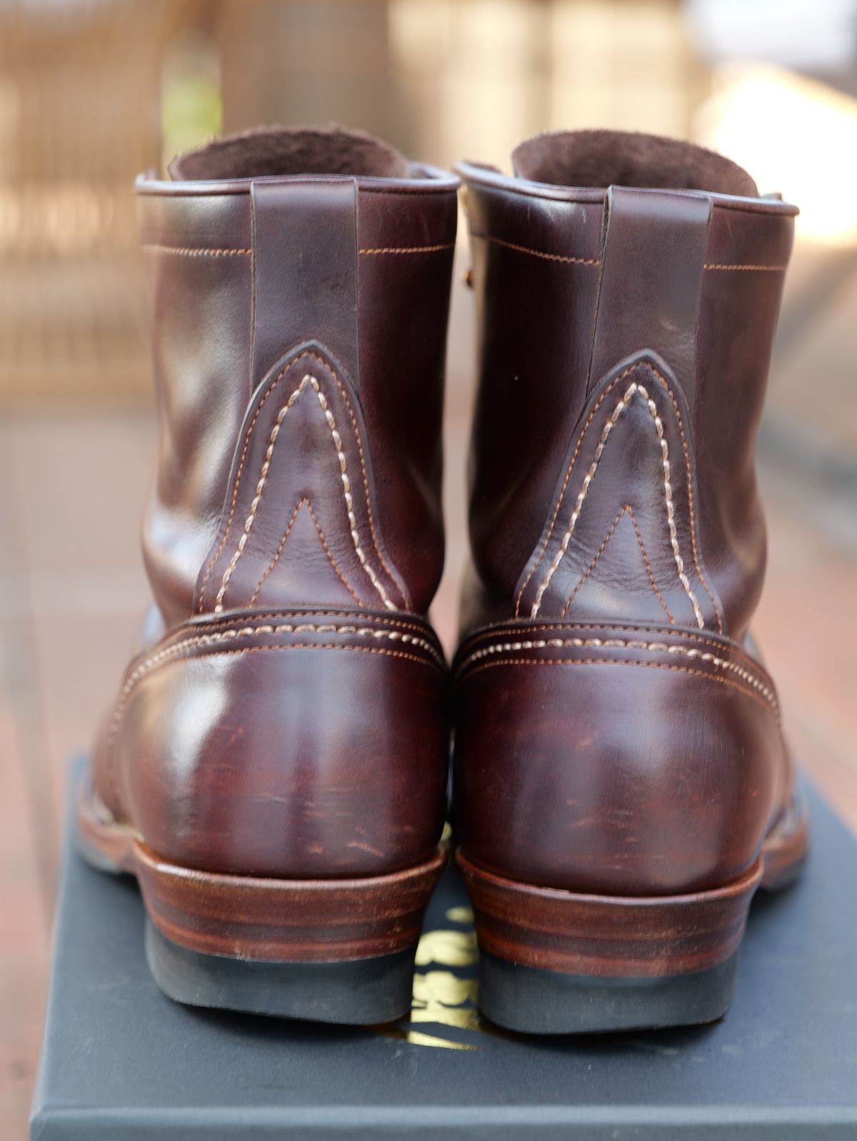Photo by Cheng_Iron_Boots on March 3, 2025 of the Iron Boots Iron Dragon in Seidel Brown Double Shot.