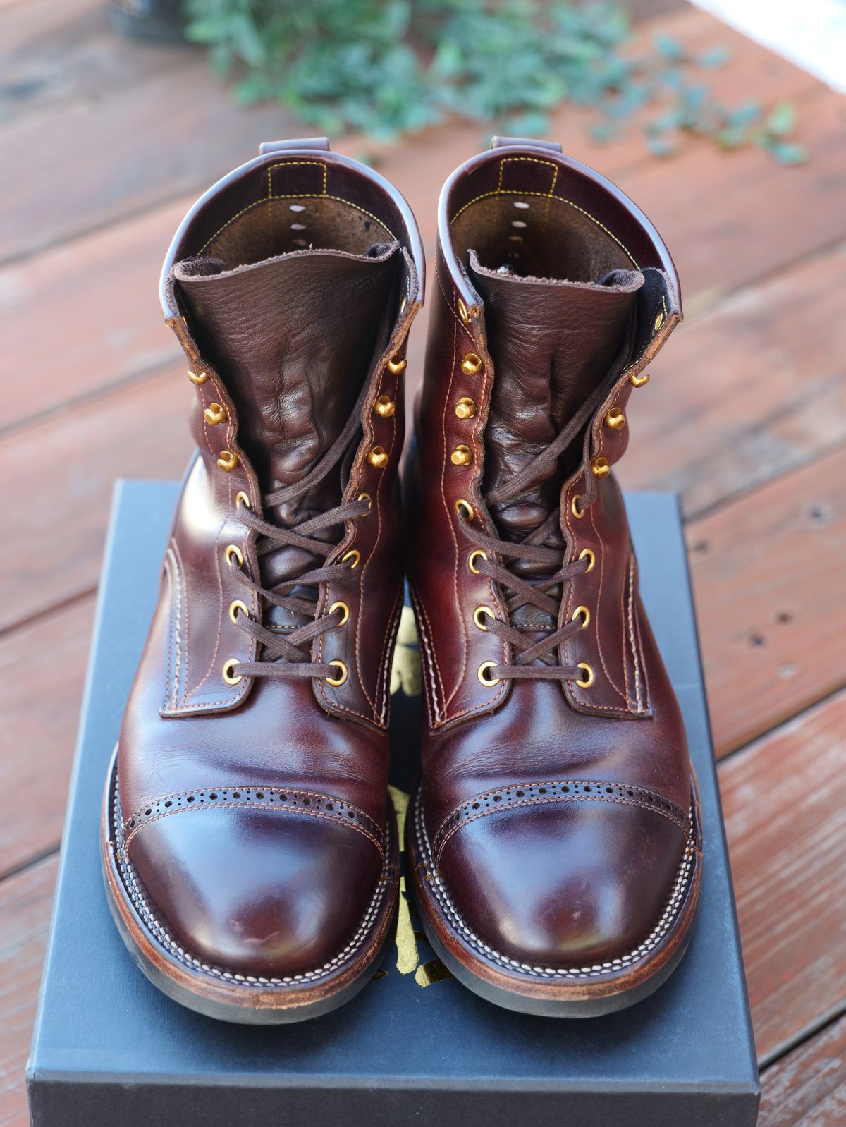 Photo by Cheng_Iron_Boots on April 2, 2025 of the Iron Boots Iron Dragon in Seidel Brown Double Shot.