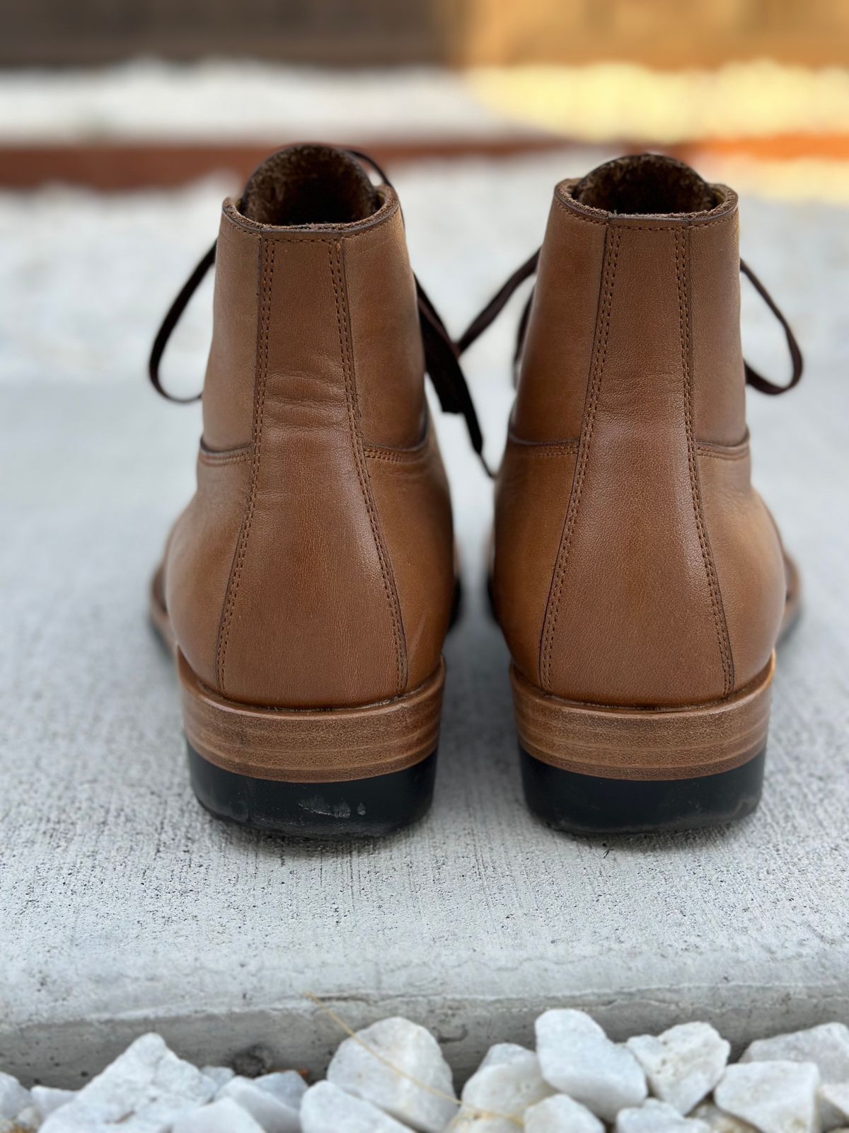 Photo by Cheng_Iron_Boots on November 3, 2023 of the Iron Boots x Østmo Type 1 in Seidel Crust Double Shot.