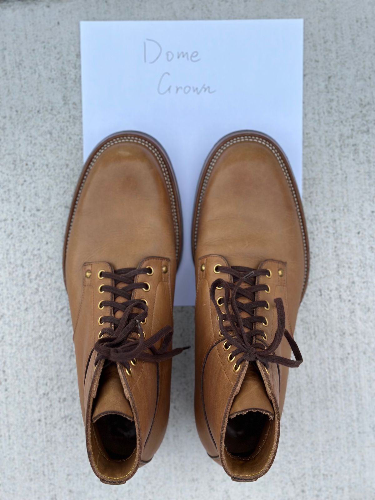 Photo by Cheng_Iron_Boots on November 3, 2023 of the Iron Boots x Østmo Type 1 in Seidel Crust Double Shot.