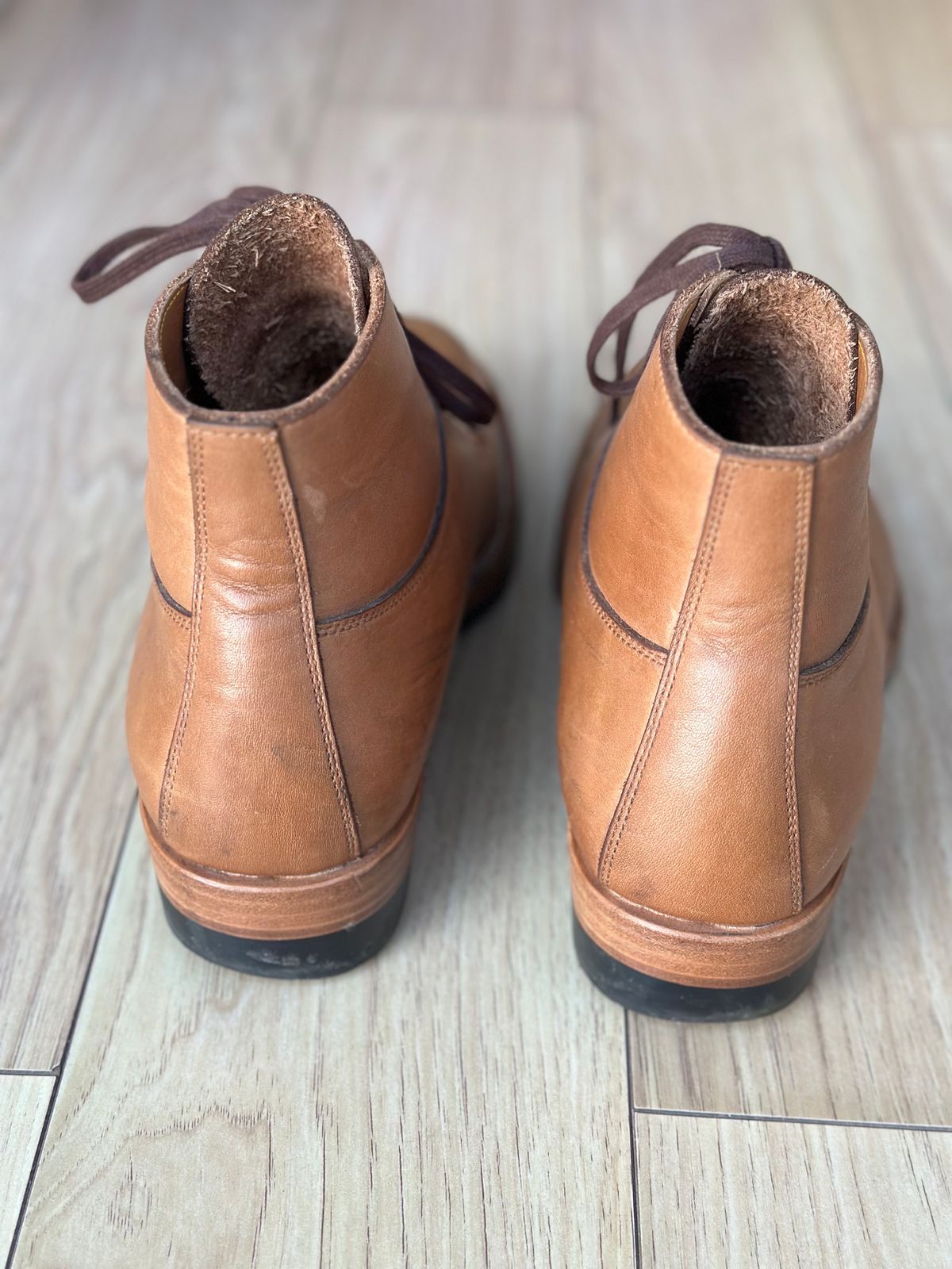 Photo by Cheng_Iron_Boots on December 5, 2023 of the Iron Boots x Østmo Type 1 in Seidel Crust Double Shot.