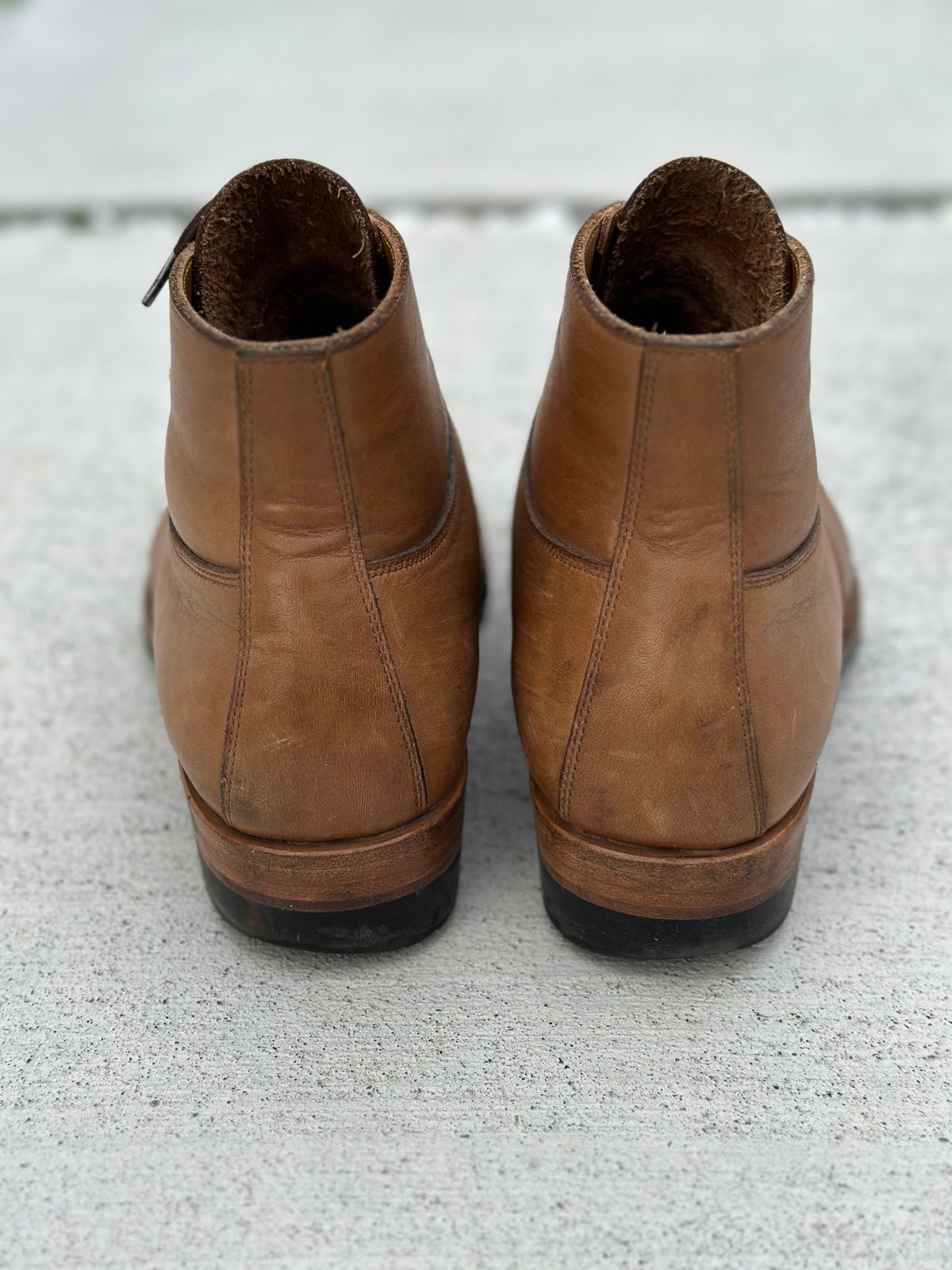 Photo by Cheng_Iron_Boots on January 5, 2024 of the Iron Boots x Østmo Type 1 in Seidel Crust Double Shot.