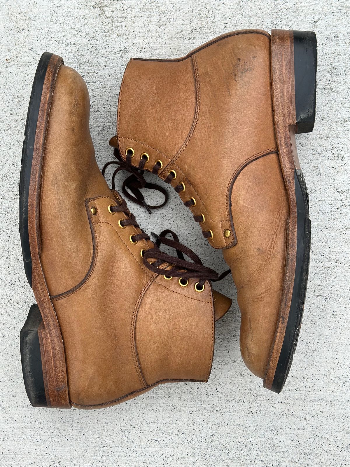 Photo by Cheng_Iron_Boots on January 5, 2024 of the Iron Boots x Østmo Type 1 in Seidel Crust Double Shot.