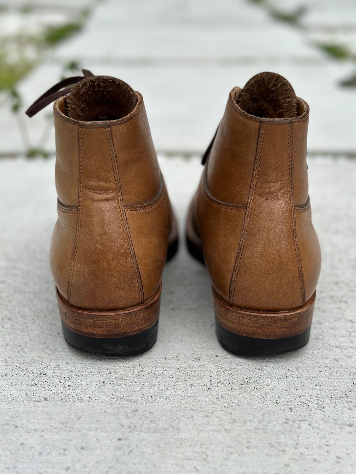 Photo by Cheng_Iron_Boots on February 3, 2024 of the Iron Boots x Østmo Type 1 in Seidel Crust Double Shot.