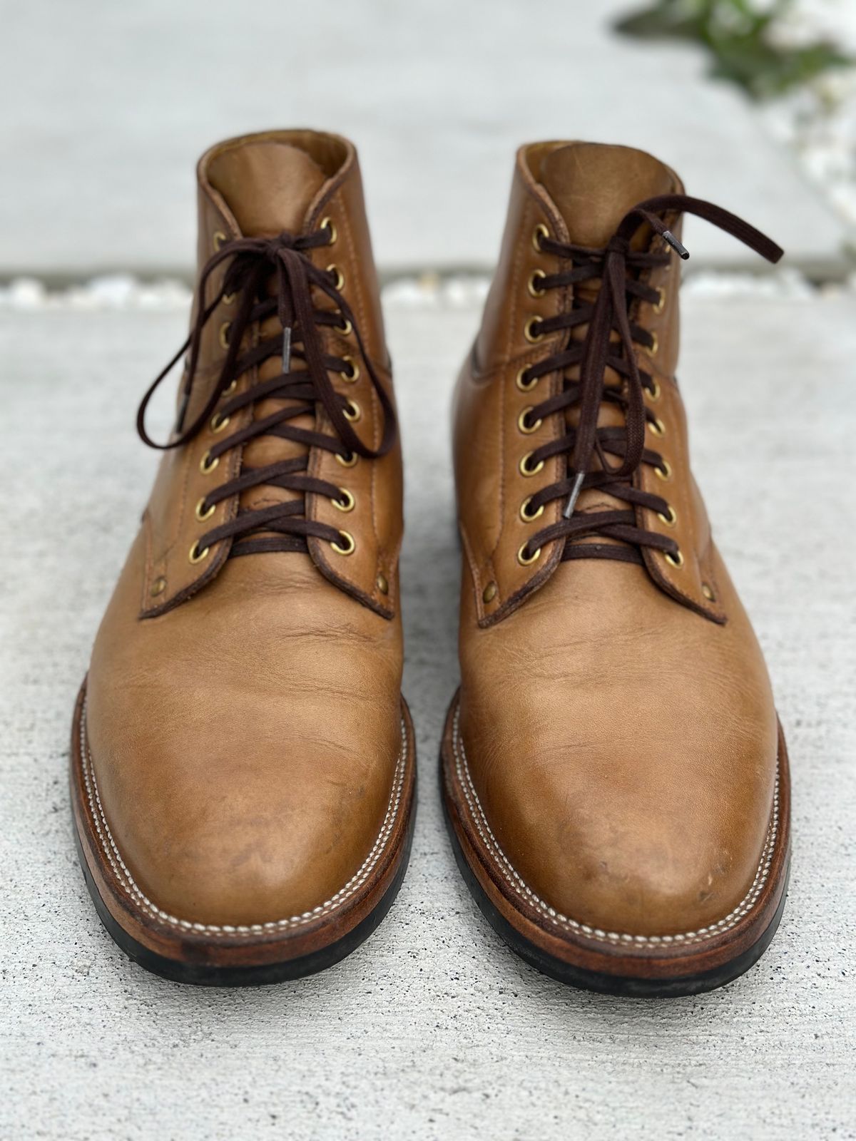 Photo by Cheng_Iron_Boots on February 3, 2024 of the Iron Boots x Østmo Type 1 in Seidel Crust Double Shot.