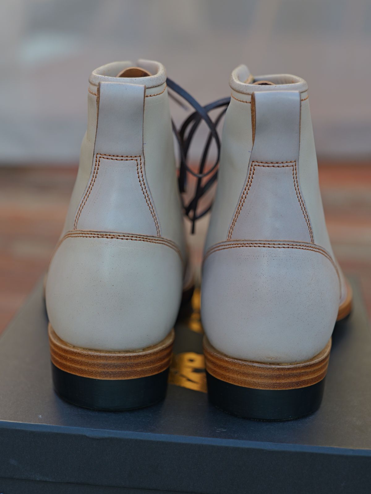 Photo by Cheng_Iron_Boots on November 5, 2025 of the Iron Boots 5515 in Maryam waxed shell cordovan.