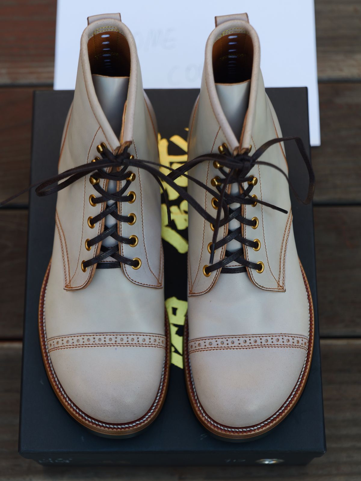 Photo by Cheng_Iron_Boots on November 5, 2025 of the Iron Boots 5515 in Maryam waxed shell cordovan.