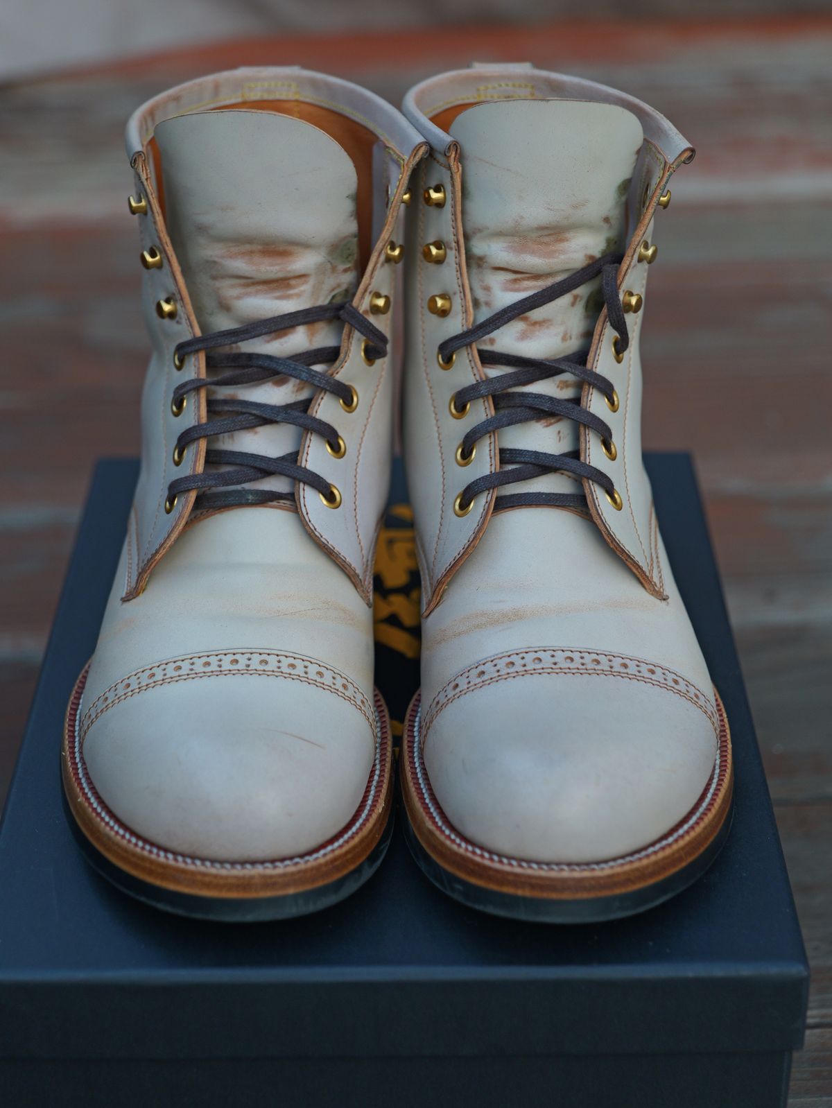 Photo by Cheng_Iron_Boots on December 6, 2025 of the Iron Boots 5515 in Maryam waxed shell cordovan.