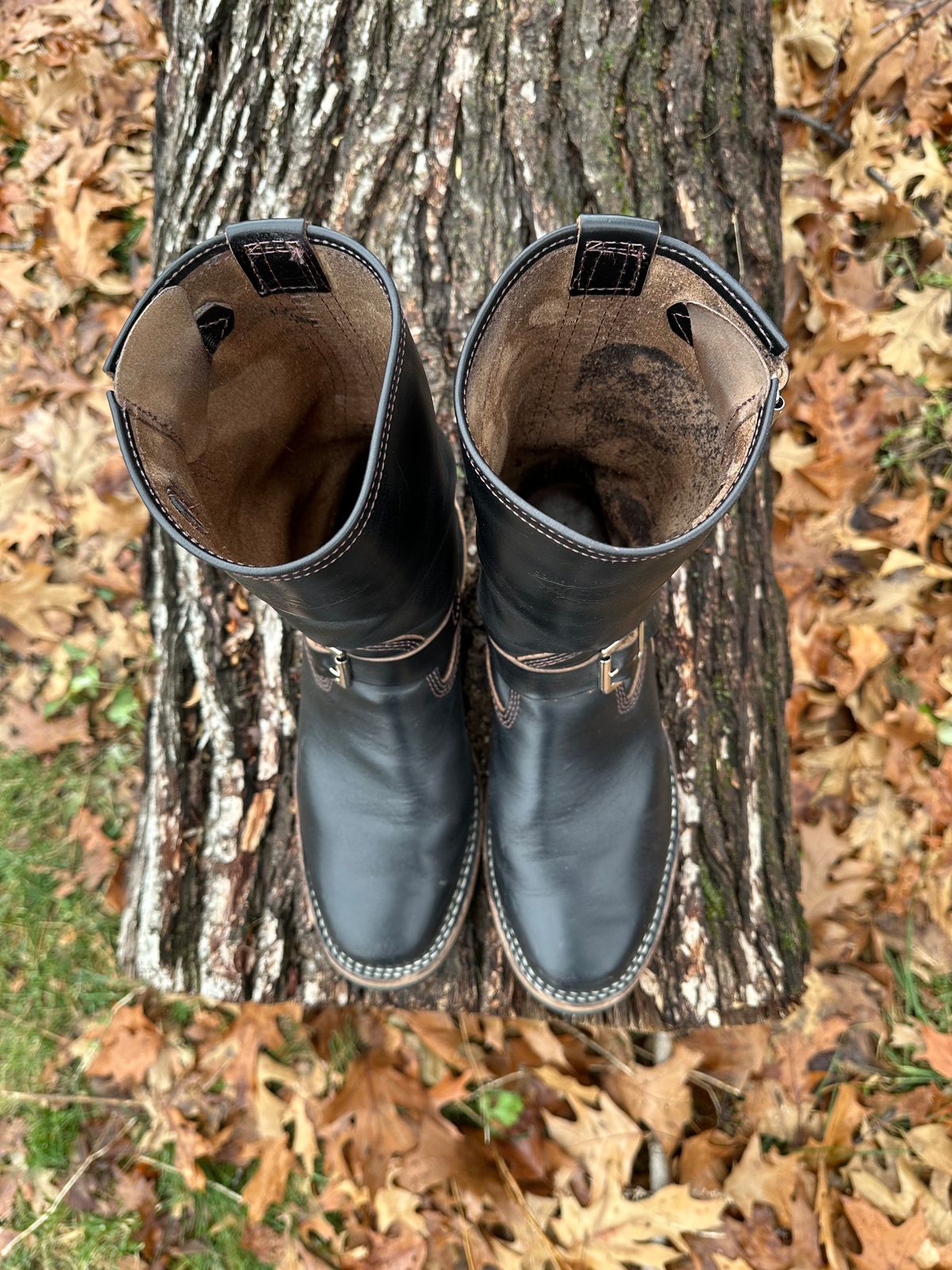 Photo by Deckard on December 2, 2023 of the Wesco Mister Lou in Maryam Black Horsehide.