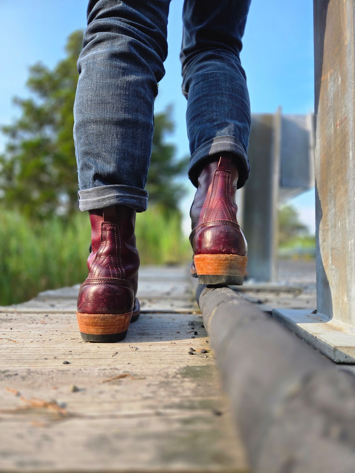 Photo by ShnyHntr91 on July 26, 2025 of the Nicks MTO in Horween, Color #8 Cypress.