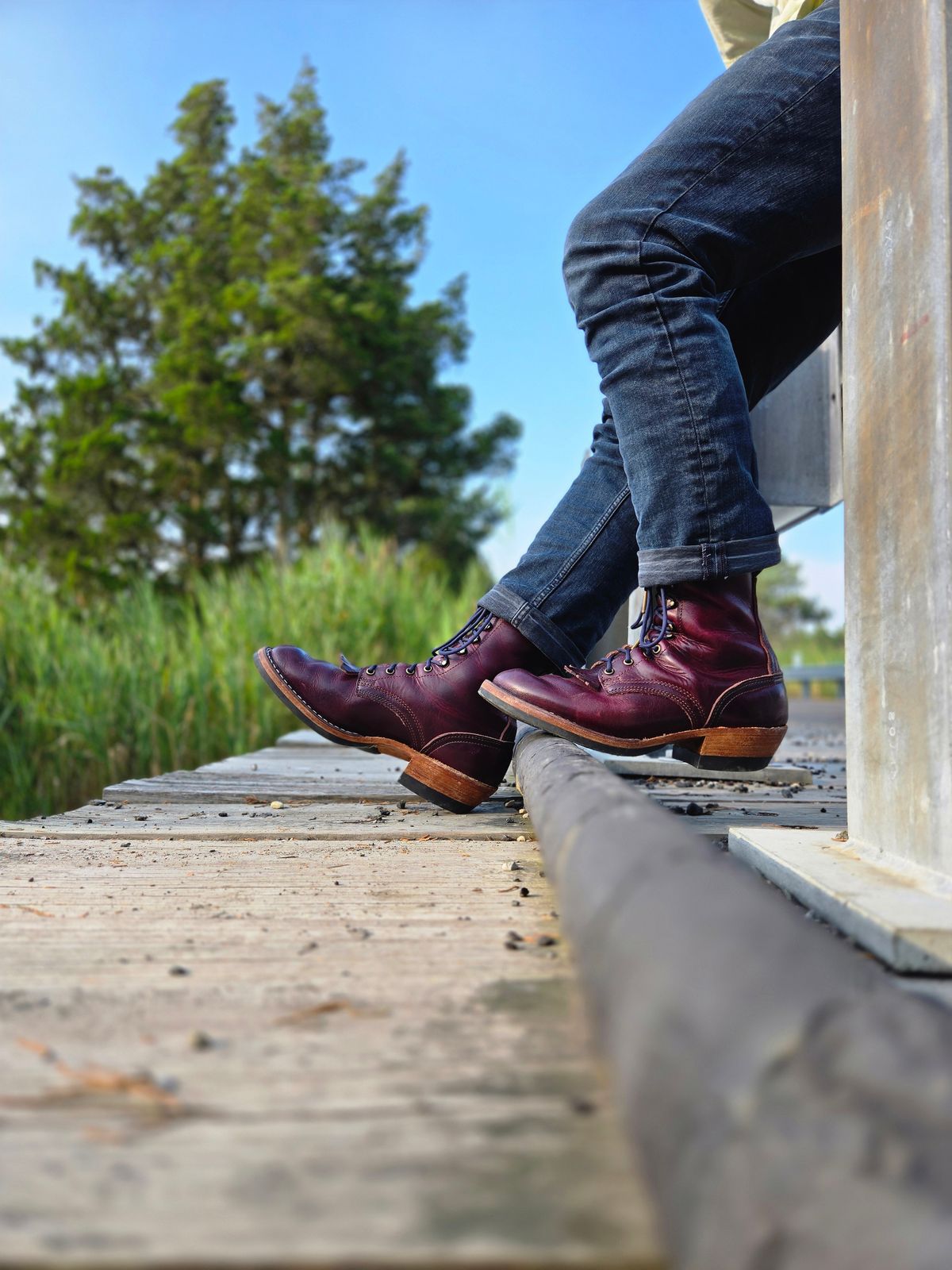 Photo by ShnyHntr91 on July 26, 2025 of the Nicks MTO in Horween, Color #8 Cypress.