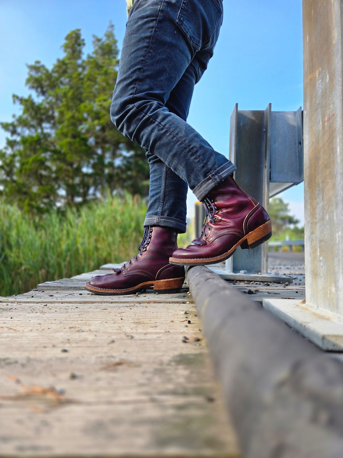 Photo by ShnyHntr91 on July 26, 2025 of the Nicks MTO in Horween, Color #8 Cypress.