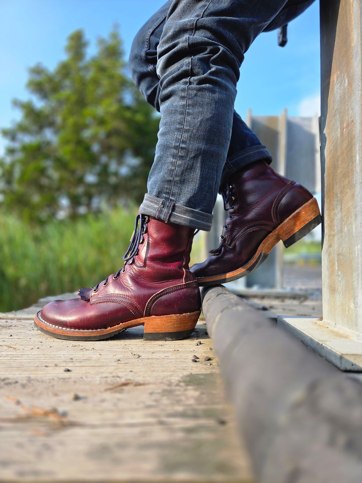 Photo by ShnyHntr91 on July 26, 2025 of the Nicks MTO in Horween, Color #8 Cypress.