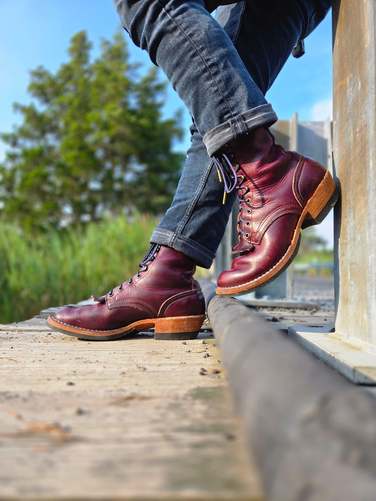 Photo by ShnyHntr91 on July 26, 2025 of the Nicks MTO in Horween, Color #8 Cypress.