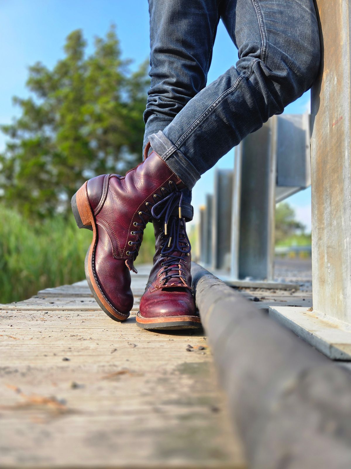 Photo by ShnyHntr91 on July 26, 2025 of the Nicks MTO in Horween, Color #8 Cypress.