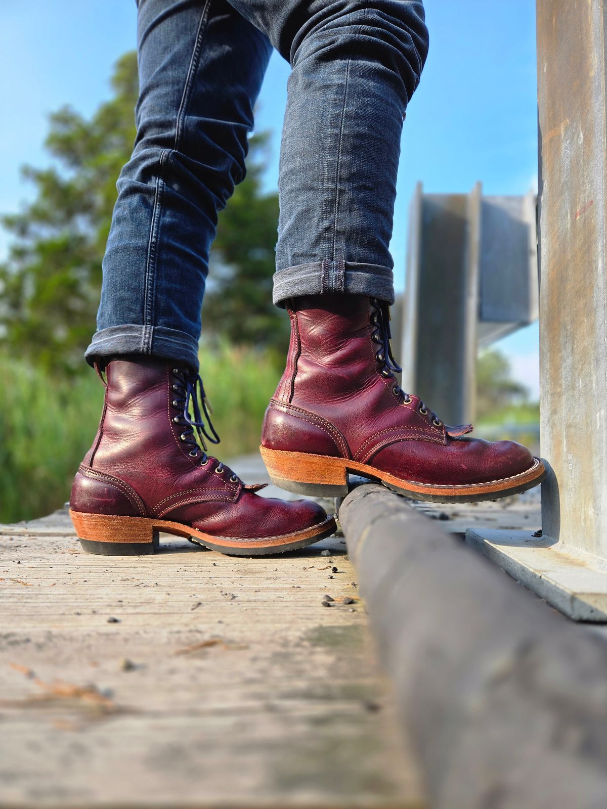 Photo by ShnyHntr91 on July 26, 2025 of the Nicks MTO in Horween, Color #8 Cypress.