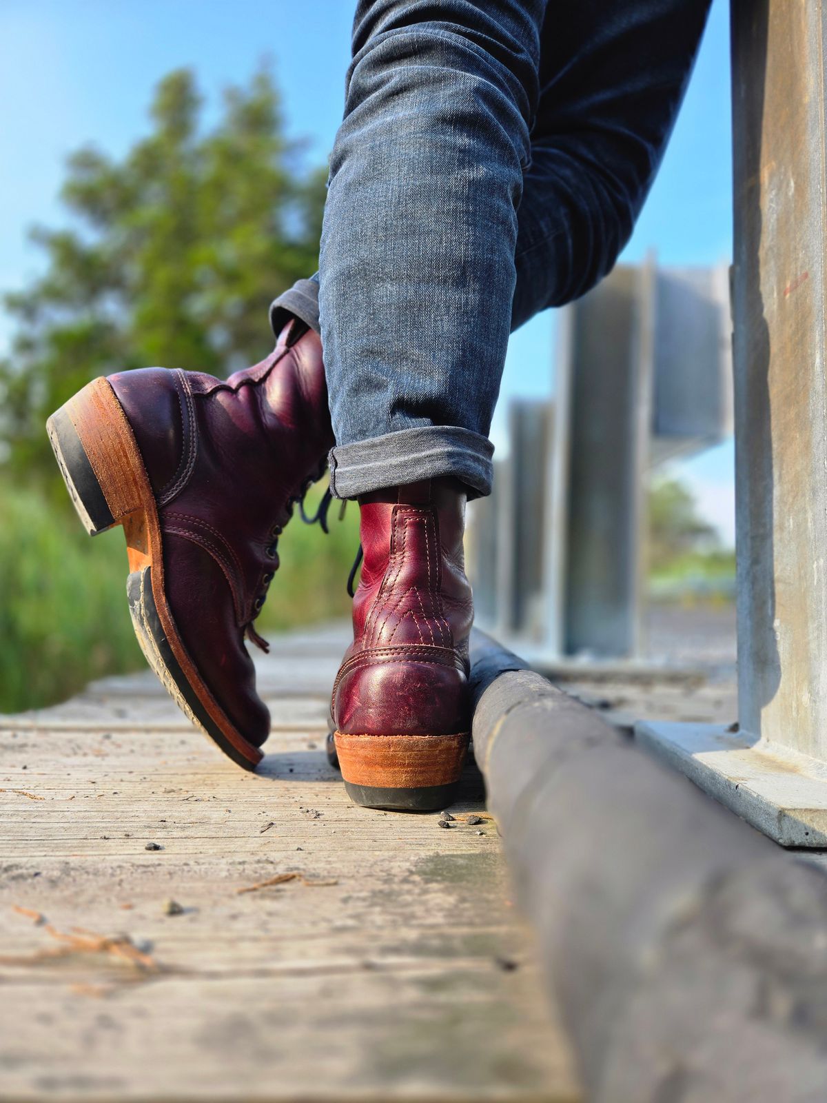 Photo by ShnyHntr91 on July 26, 2025 of the Nicks MTO in Horween, Color #8 Cypress.