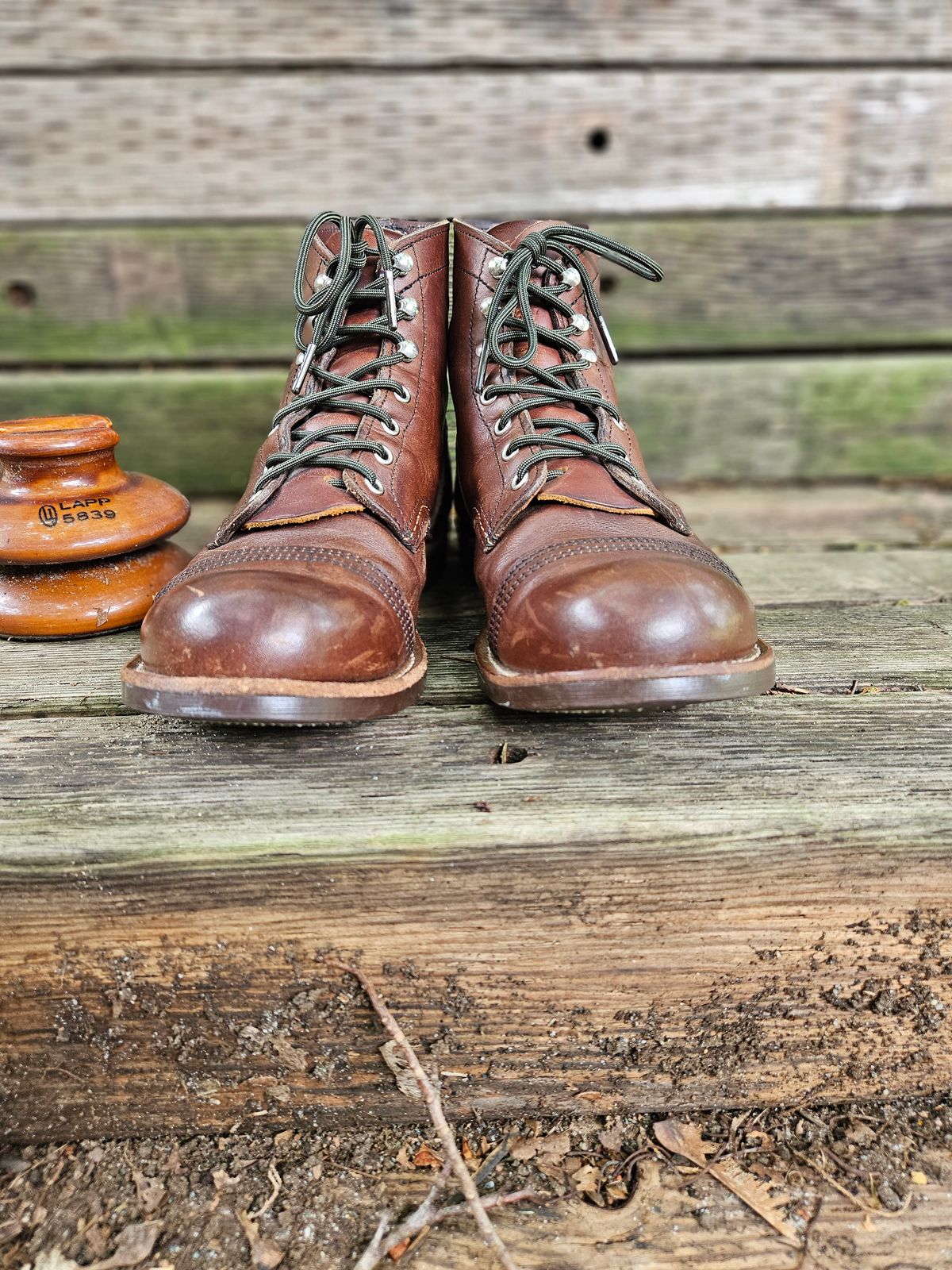 Photo by ShnyHntr91 on August 24, 2024 of the Red Wing Iron Ranger in S.B. Foot Amber Harness.