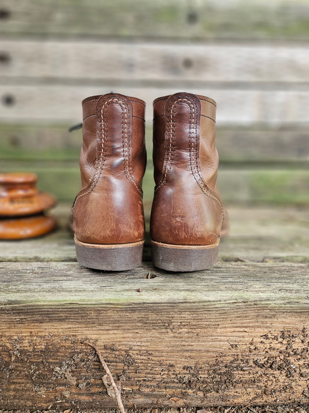 Photo by ShnyHntr91 on August 24, 2024 of the Red Wing Iron Ranger in S.B. Foot Amber Harness.