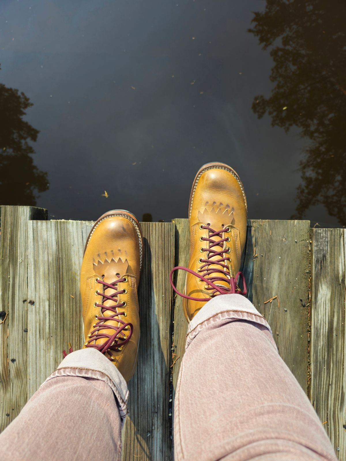 Photo by ShnyHntr91 on July 26, 2024 of the Nicks MTO in Horween, Sage Chromepak.