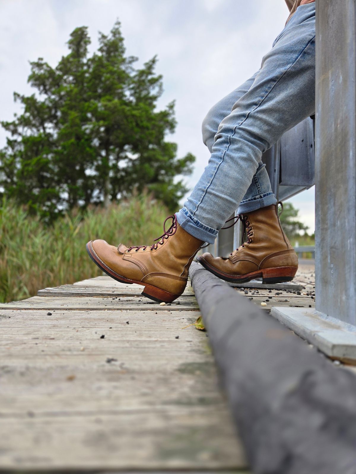 Photo by ShnyHntr91 on August 29, 2025 of the Nicks MTO in Horween, Sage Chromepak.