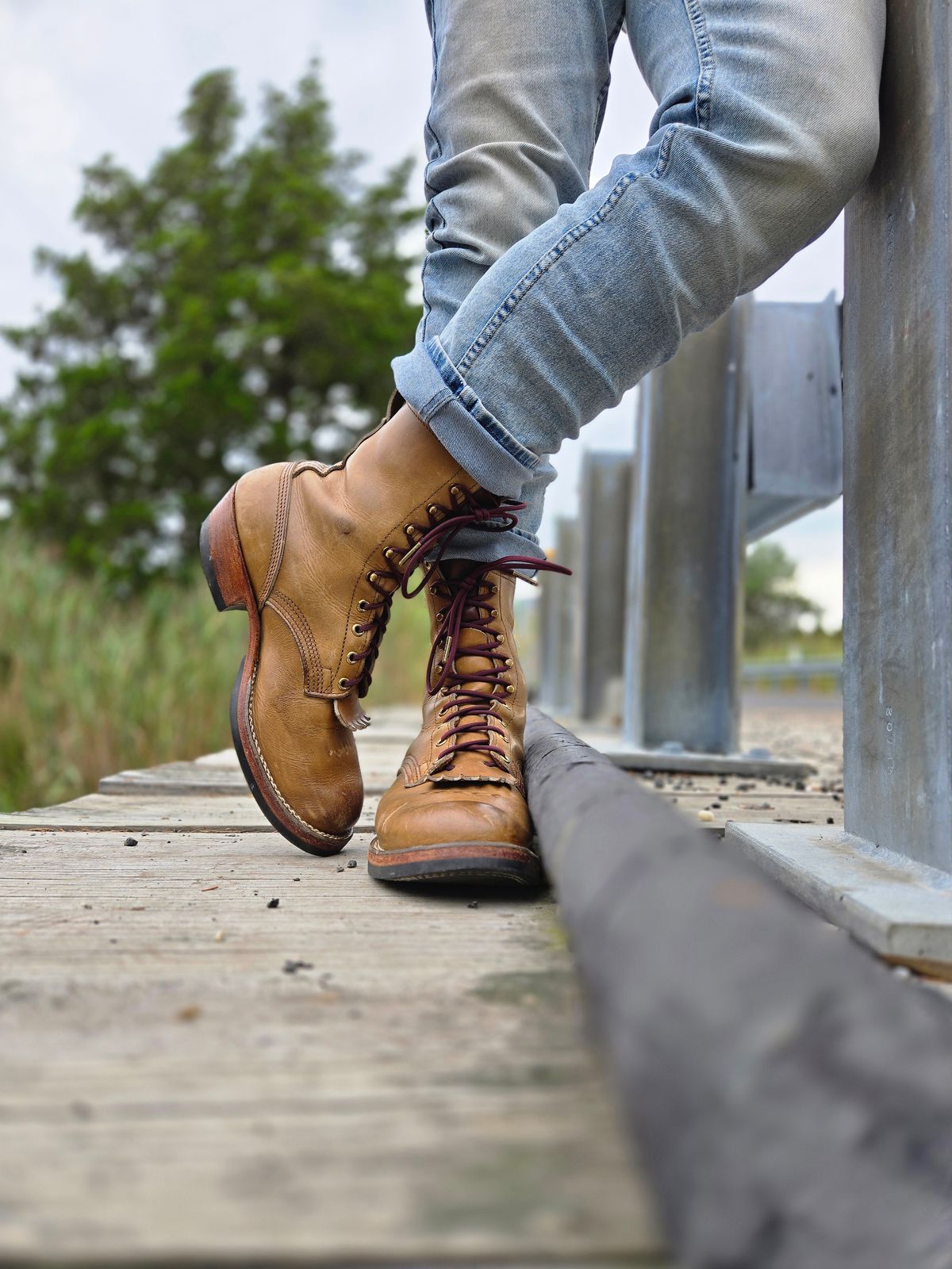 Photo by ShnyHntr91 on August 29, 2025 of the Nicks MTO in Horween, Sage Chromepak.